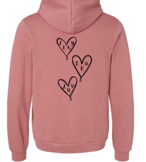 3 heart hoodie