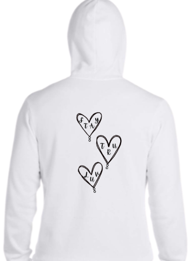 3 heart hoodie