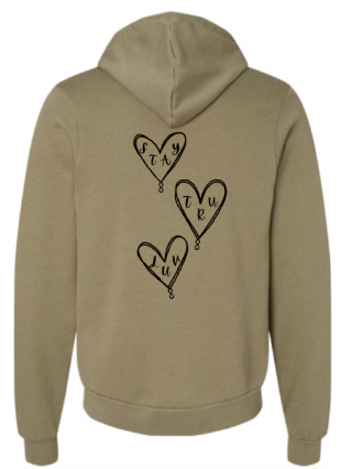 3 heart hoodie