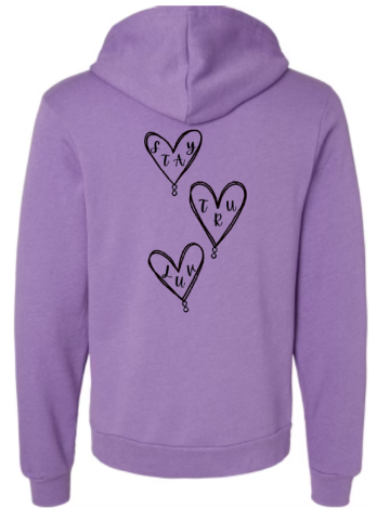 3 heart hoodie