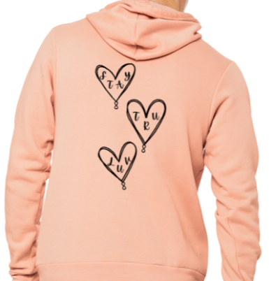 3 heart hoodie