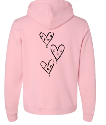 3 heart hoodie