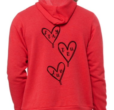 3 heart hoodie