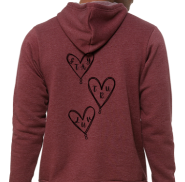 3 heart hoodie