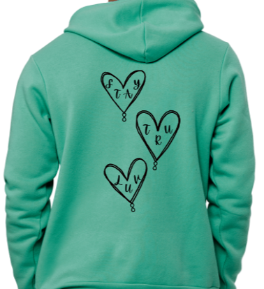 3 heart hoodie