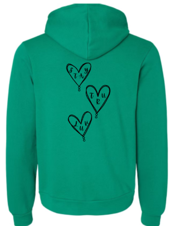 3 heart hoodie