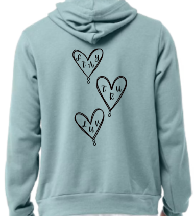 3 heart hoodie