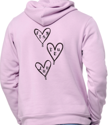 3 heart hoodie