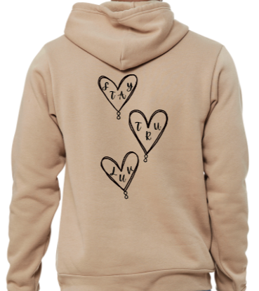 3 heart hoodie