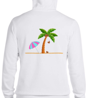 Beach & heart coconuts hoodie