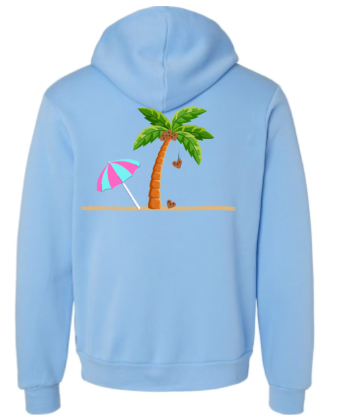 Beach & heart coconuts hoodie