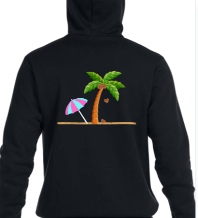 Beach & heart coconuts hoodie