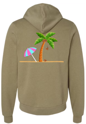 Beach & heart coconuts hoodie