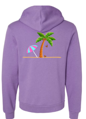 Beach & heart coconuts hoodie