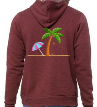 Beach & heart coconuts hoodie