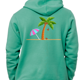 Beach & heart coconuts hoodie