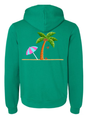 Beach & heart coconuts hoodie