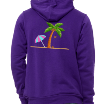 Beach & heart coconuts hoodie