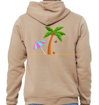 Beach & heart coconuts hoodie