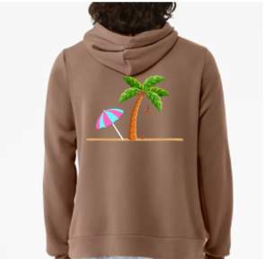 Beach & heart coconuts hoodie