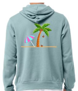 Beach & heart coconuts hoodie