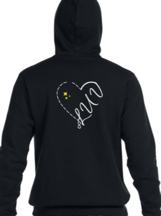 Half luv heart hoodie