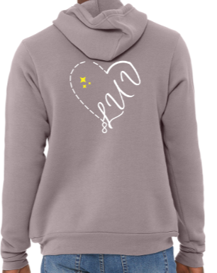 Half luv heart hoodie