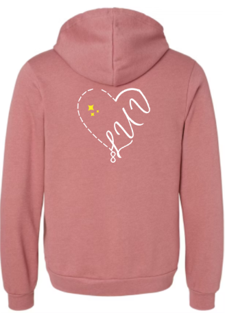 Half luv heart hoodie