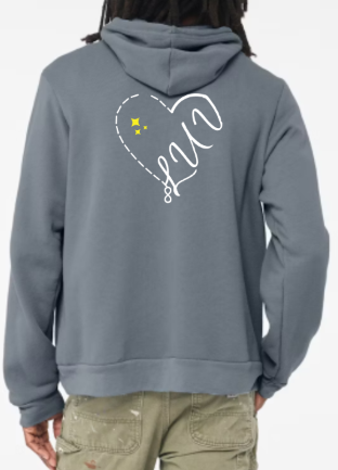 Half luv heart hoodie