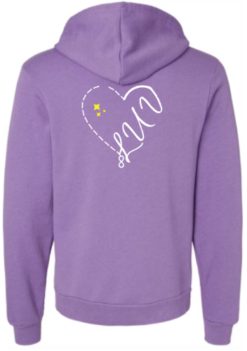 Half luv heart hoodie