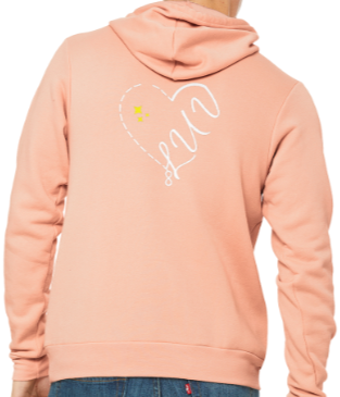 Half luv heart hoodie