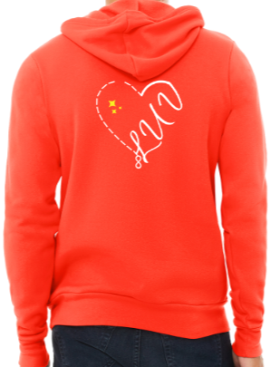 Half luv heart hoodie