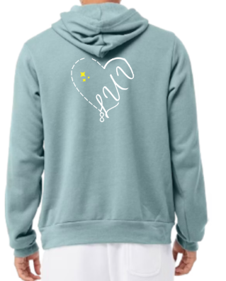 Half luv heart hoodie