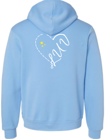 Half luv heart hoodie