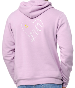 Half luv heart hoodie