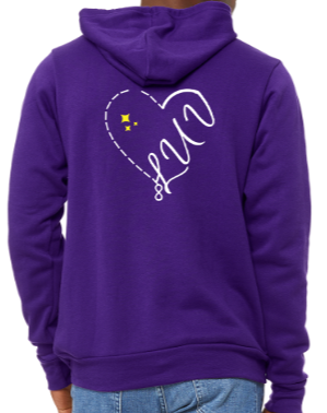 Half luv heart hoodie