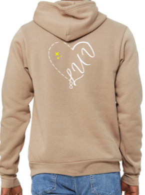 Half luv heart hoodie