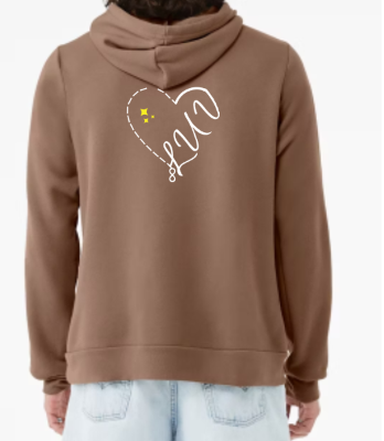 Half luv heart hoodie