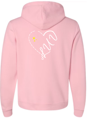 Half luv heart hoodie